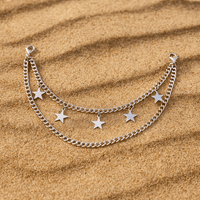 Charm Stellaria – Chaîne Étoilée Argentée pour Sac L’Atelier de Malte