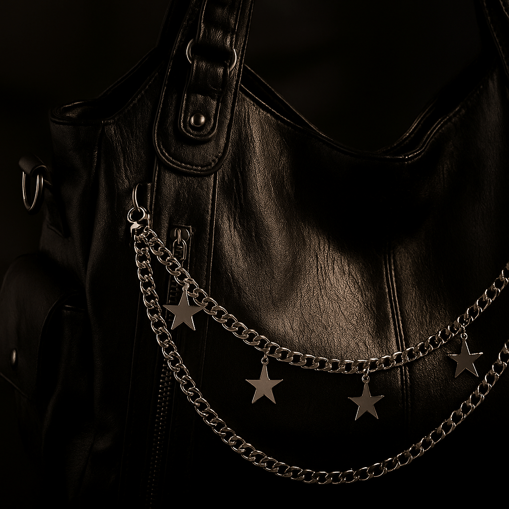 Charm Stellaria – Chaîne Étoilée Argentée pour Sac L’Atelier de Malte