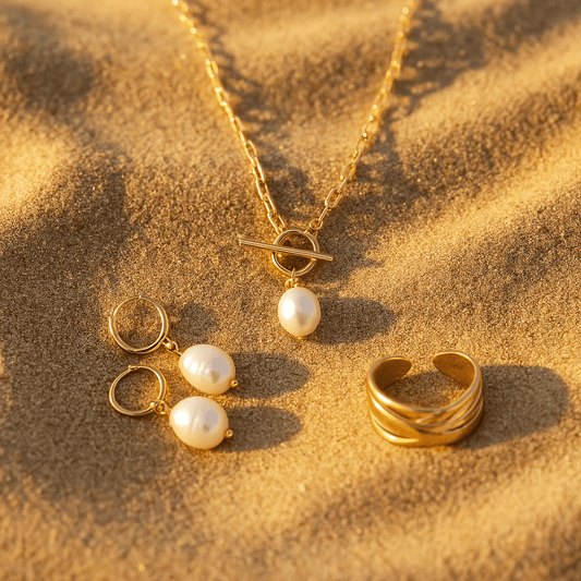 Coffret bijoux femme – Collier, créoles & bague perle | L’Atelier 