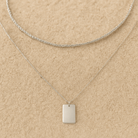 Collier Brillantezza – Double chaîne & pendentif | L’Atelier de Malte Argent