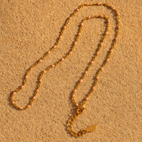 Collier Chaîne dorée & perles émaillées | Camilla L’Atelier de Malte Rose