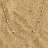 Collier Fiori – Collier fleur argent 925 & zircon | L’Atelier de Malte Argent