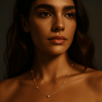 Collier Giardino – Plaqué or 18k & zircon central | L’Atelier de Malte