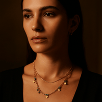Collier Leggerezza Double chaîne perles naturelles L’Atelier de Malte