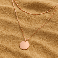 Collier Semplicità – Double chaîne & médaillon | L’Atelier de Malte