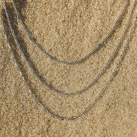 Collier triple rangs plaqué or ajustable – Spontanea Atelier de Malte Argent