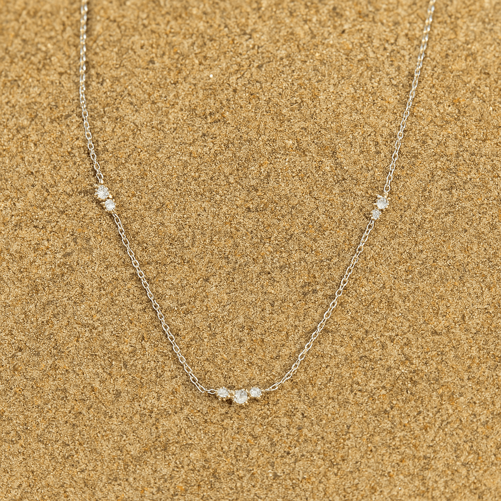 Collier – Zircon & Argent 925 ou plaqué or 18k | Grazia  Argent