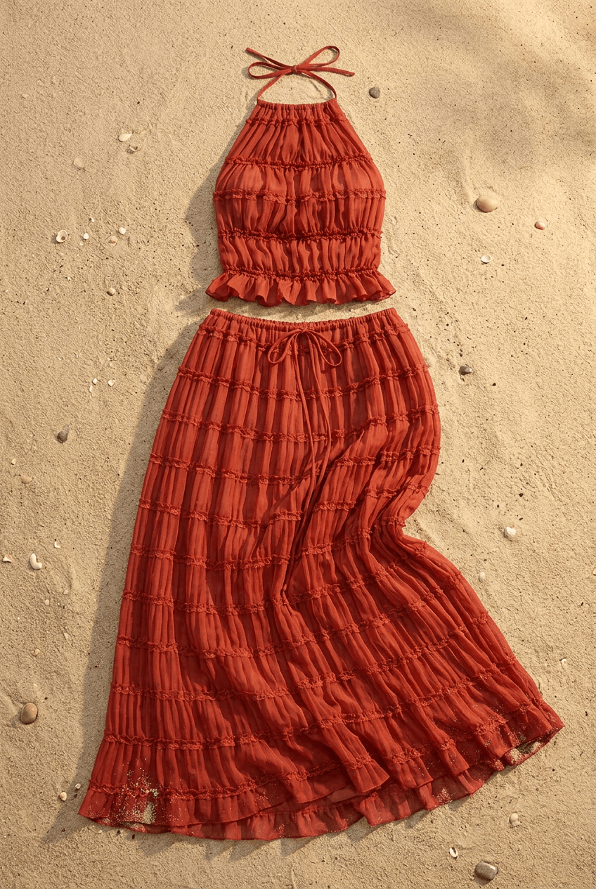 Ensemble Olivia - Top Bustier & Jupe Midi - L'atelier de Malte