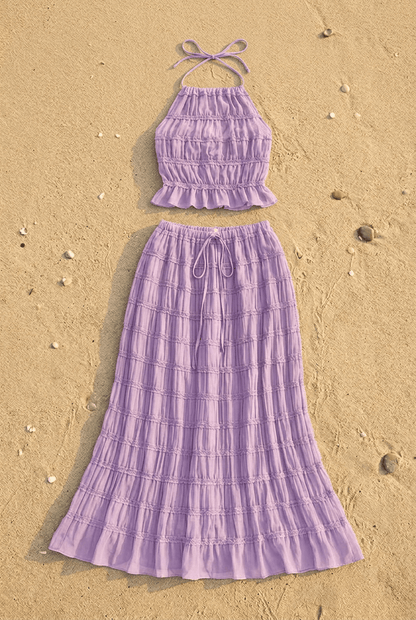 Ensemble Olivia - Top Bustier & Jupe Midi - L'atelier de Malte