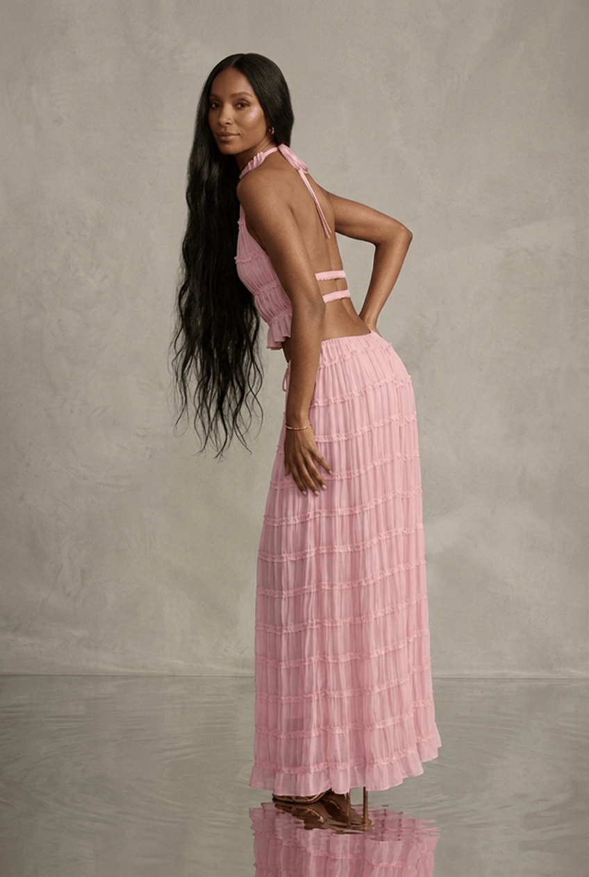 Ensemble Olivia - Top Bustier & Jupe Midi - L'atelier de Malte