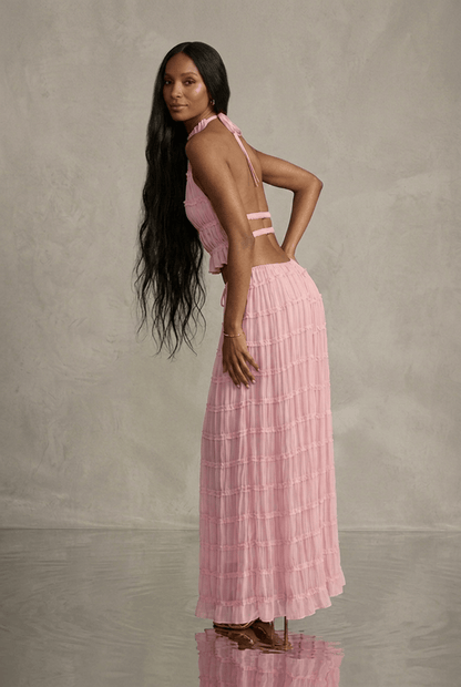 Ensemble Olivia - Top Bustier & Jupe Midi - L'atelier de Malte