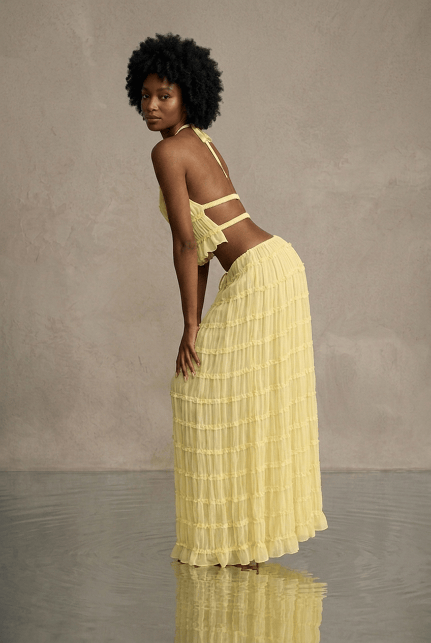 Ensemble Olivia - Top Bustier & Jupe Midi - L'atelier de Malte