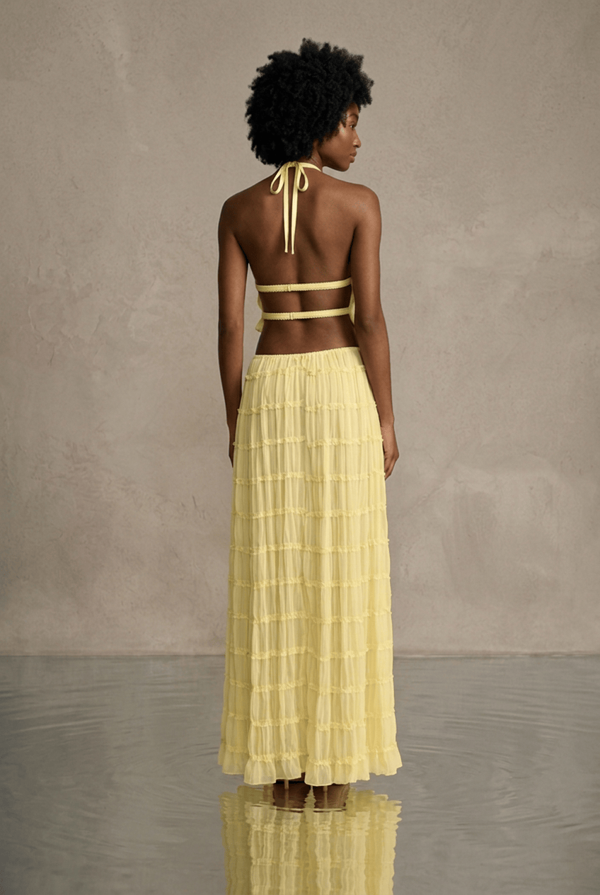 Ensemble Olivia - Top Bustier & Jupe Midi - L'atelier de Malte