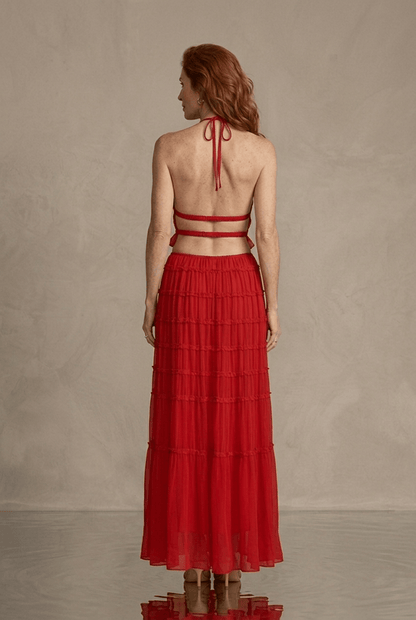 Ensemble Olivia - Top Bustier & Jupe Midi - L'atelier de Malte