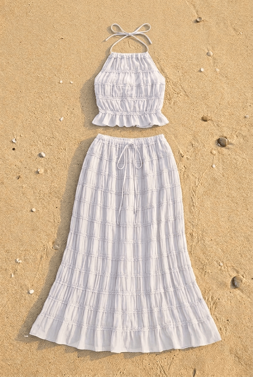 Ensemble Olivia - Top Bustier & Jupe Midi - L'atelier de Malte
