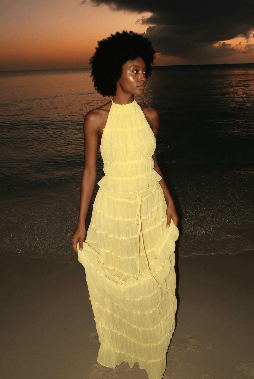 Ensemble Olivia - Top Bustier & Jupe Midi - L'atelier de Malte