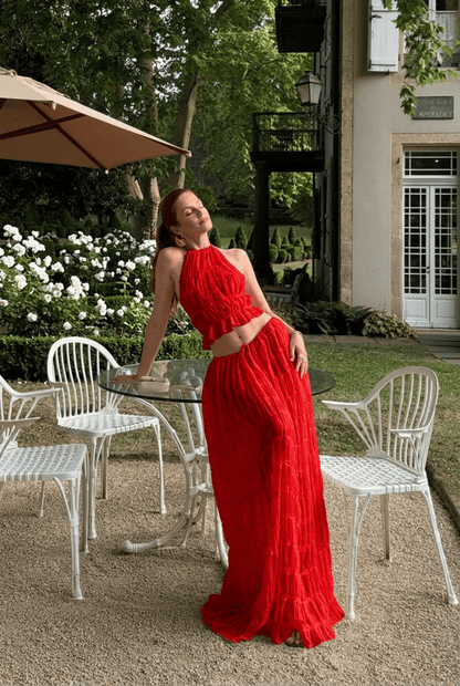 Ensemble Olivia - Top Bustier & Jupe Midi - L'atelier de Malte