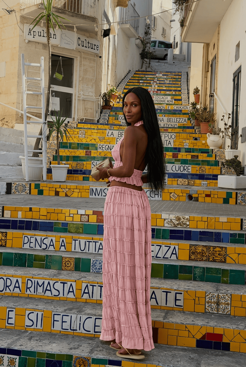 Ensemble Olivia - Top Bustier & Jupe Midi - L'atelier de Malte