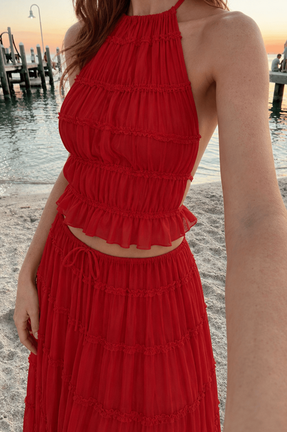 Ensemble Olivia - Top Bustier & Jupe Midi - L'atelier de Malte