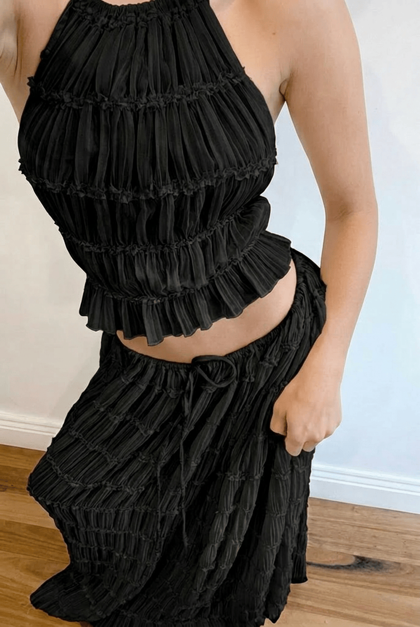Ensemble Olivia - Top Bustier & Jupe Midi - L'atelier de Malte