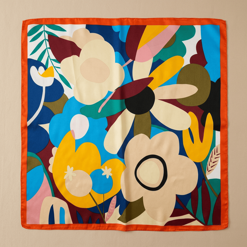 Fiora - Foulard Floral - L'atelier de Malte