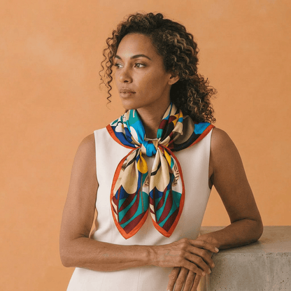 Fiora - Foulard Floral - L'atelier de Malte