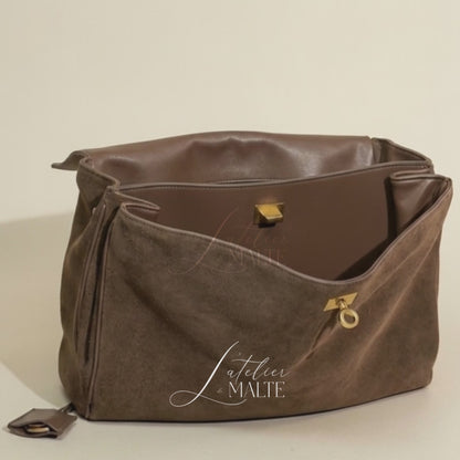 Moira – Genuine Suede Tote Lined with Leather