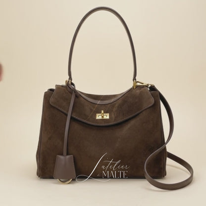 Moira – Genuine Suede Tote Lined with Leather