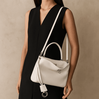 Sac à main femme Moira – Cabas cuir lisse & verrou tourniquet 