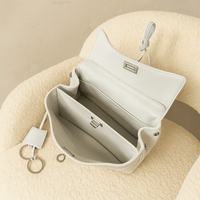 Sac à main femme Moira – Cabas cuir lisse & verrou tourniquet 