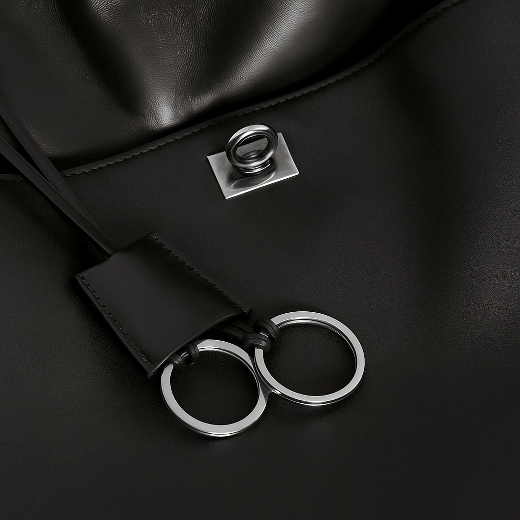 Sac à main femme Moira – Cabas cuir lisse & verrou tourniquet 