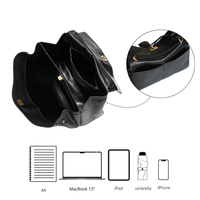 Sac à main femme Moira – Cabas cuir lisse & verrou tourniquet 