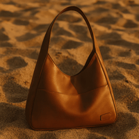 Sac à main hobo Elia – Similicuir vegan | L’Atelier de Malte Marron