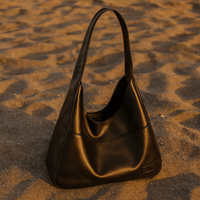 Sac à main hobo Elia – Similicuir vegan | L’Atelier de Malte Noir