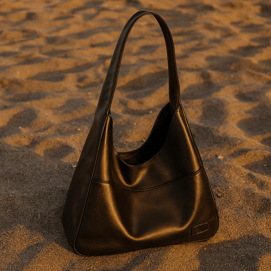 Sac à main hobo Elia – Similicuir vegan | L’Atelier de Malte Noir