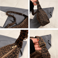 Sac à main hobo léopard Lupa – toile légère & sangle réglable