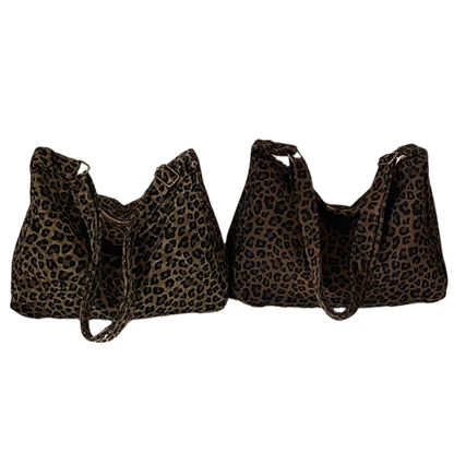 Sac à main hobo léopard Lupa – toile légère & sangle réglable