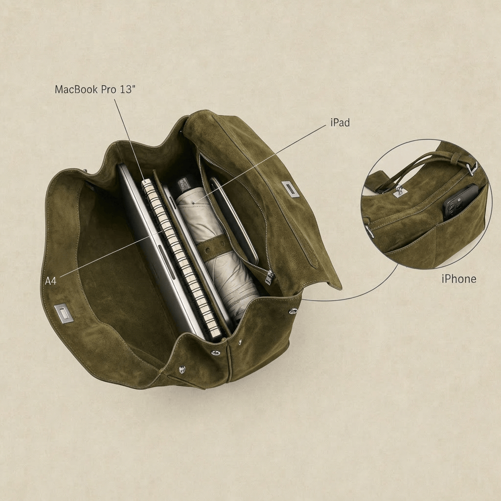 Sac à main Moira Chromatica – cabas en daim coloré L’Atelier de Malte