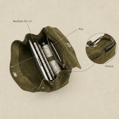 Sac à main Moira Chromatica – cabas en daim coloré L’Atelier de Malte