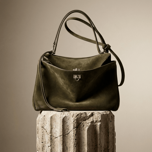 Sac à main Moira Chromatica – cabas en daim coloré L’Atelier de Malte Vert