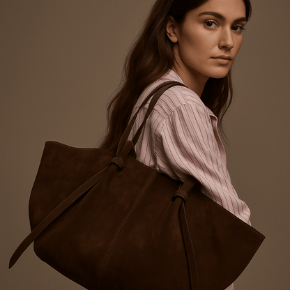 Sac à main Onda – Cabas en daim & anse réglable | L’Atelier de Malte Coffee