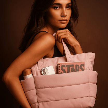 Sac à main Puffer Nube – cabas matelassé 20 L | L’Atelier de Malte Rose