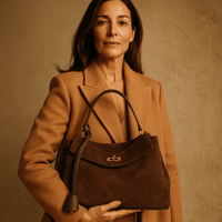 Sac Moira – Cabas daim véritable & intérieur cuir | L’Atelier de Malte