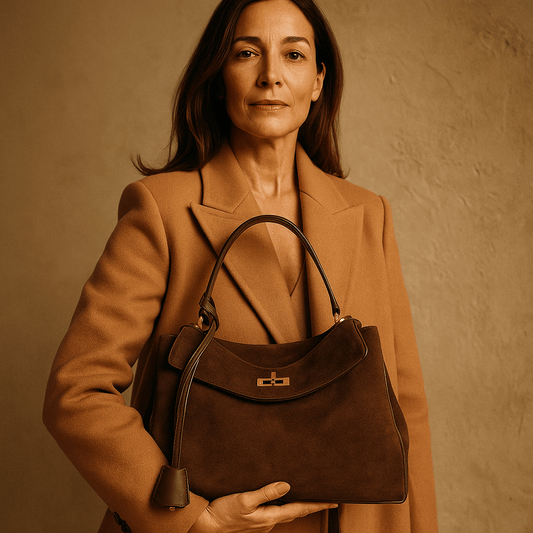 Sac Moira – Cabas en daim véritable & doublure cuir pleine fleur