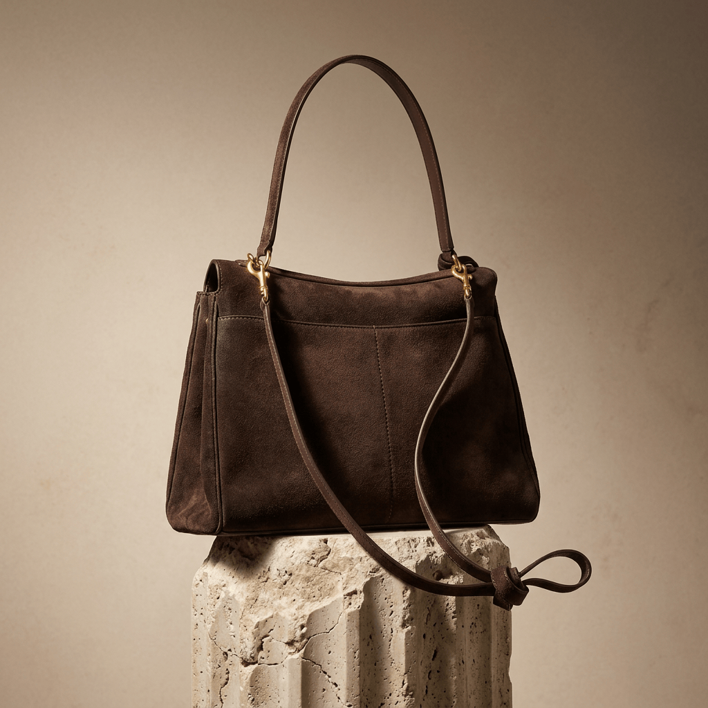 Sac Moira – Cabas daim véritable & intérieur cuir | L’Atelier de Malte
