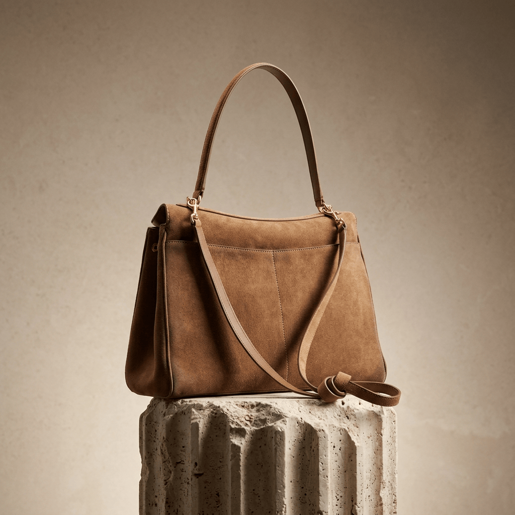 Sac Moira – Cabas daim véritable & intérieur cuir | L’Atelier de Malte