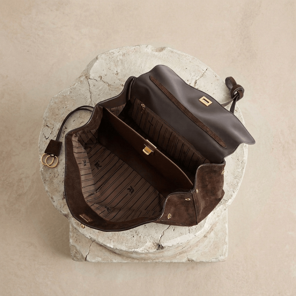 Sac Moira – Cabas daim véritable & intérieur cuir | L’Atelier de Malte