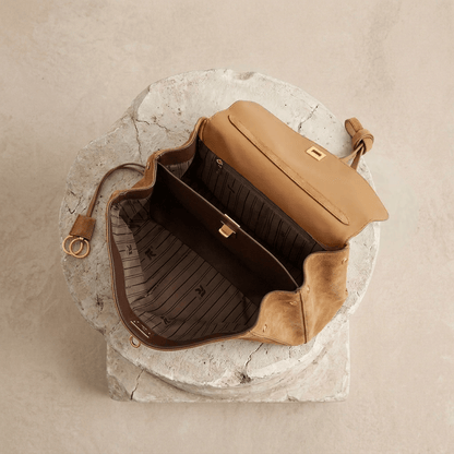 Sac Moira – Cabas daim véritable & intérieur cuir | L’Atelier de Malte