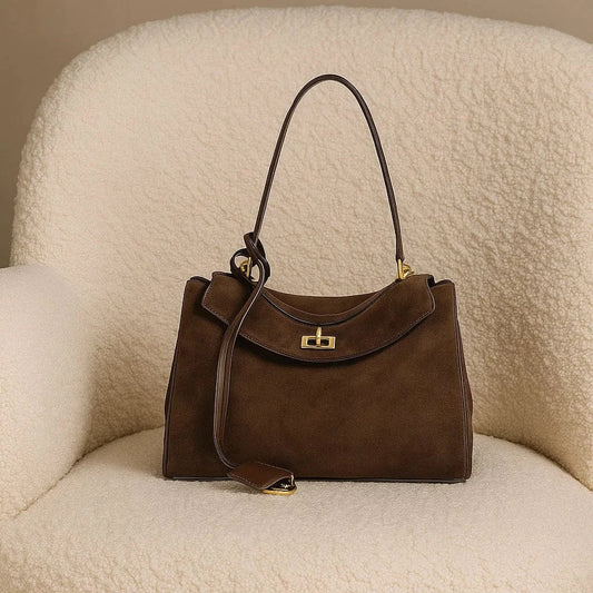 Sac Moira – Cabas daim véritable & intérieur cuir | L’Atelier de Malte Coffee