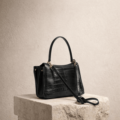 Sac Moira Coccodrillo - Cuir pleine fleure, grand format.